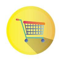 carrito de compras icono de estilo detallado vector