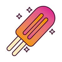 delicious ice cream stick detailed style icon vector