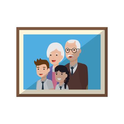 Isolated family frame vector design