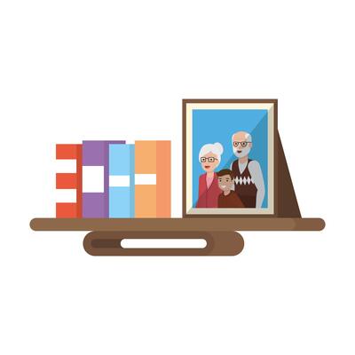 Isolated family frame vector design