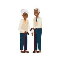 Grandmother and grandfather cartoon vector design