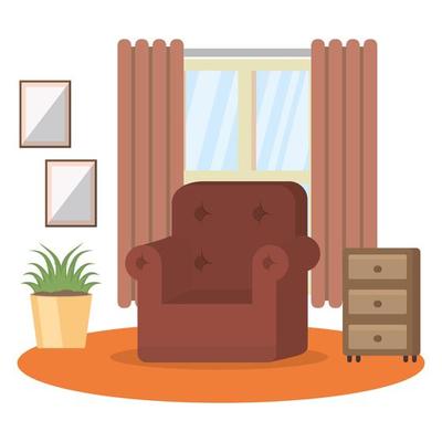 Living room vector design