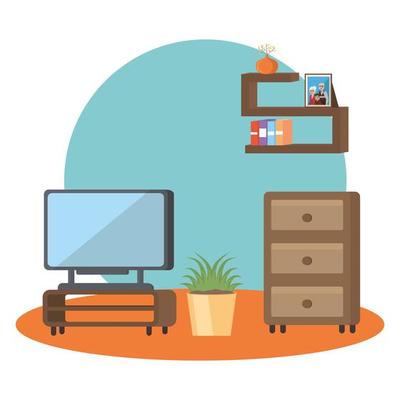 Isolated tv device vector design