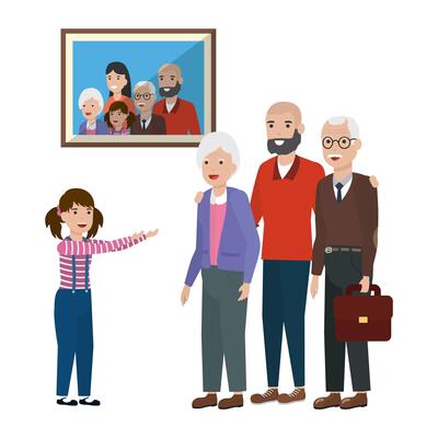 Isolated family members vector design