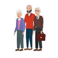 abuela y abuelo diseño vectorial de dibujos animados vector