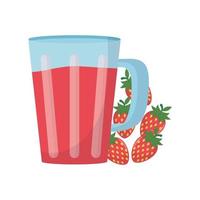 Isolated strawberry juice design vector