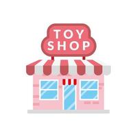 little toy shop store building facade scene vector
