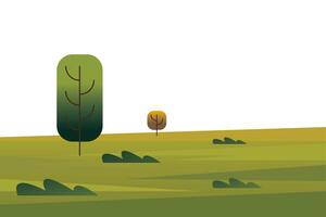 tree forest in field scene vector