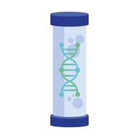 dna structure in jar design vector