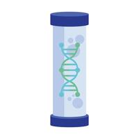 dna structure in jar vector design