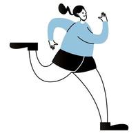 woman running activity vector