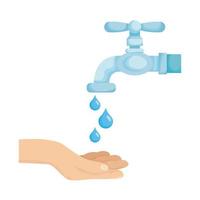 water tap faucet isolated icon vector