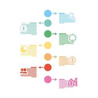 business infographic with circular icons vector