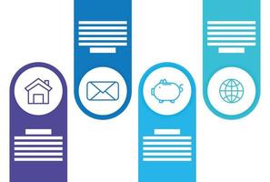 infografía empresarial con iconos circulares vector