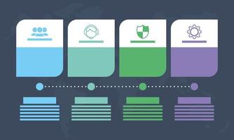 business infographic with square figures vector