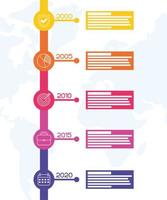 business infographic with years icons vector