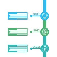 business infographic with years icons vector