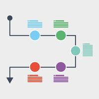 infografía empresarial con iconos circulares vector