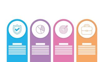 business infographic with circular icons vector