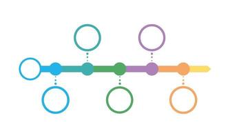 infografía empresarial con iconos circulares vector