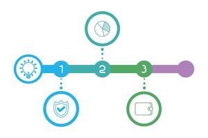 infografía empresarial con iconos circulares vector