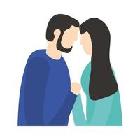 Couple of woman and man vector design