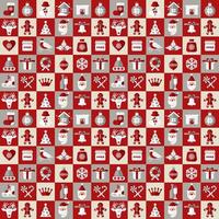 Christmas design icons set. Vector background. Seamless pattern of christmas decoration.