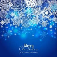 Snowflake background on blue vector