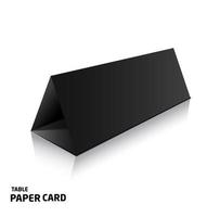 Blank trifold paper brochure mockup. 3d Vector Illustration.