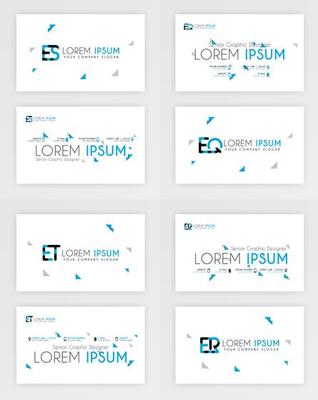 Blue Business Card Template. Simple Identity Card Design With Alphabet Logo And Slash Accent Decoration. For Corporate, Company, Professional, Business, Advertising, Public Relations, Brochure, Poster