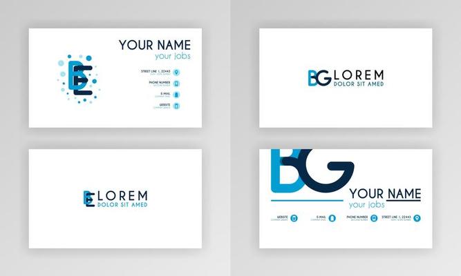 Blue Business Card Template. Simple Identity Card Design With Alphabet Logo And Slash Accent Decoration. For Corporate, Company, Professional, Business, Advertising, Public Relations, Brochure, Poster