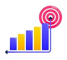 Design for achieve goals, business targets, arrows and darts, business motivation, business charts. Can also be used for business, icon design, and graphic elements vector