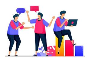 People chat with each other, casual conversation and say hello when they go back to work. Illustrations can be used for websites, web pages, landing pages, mobile apps, banners, flyers, posters vector