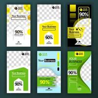 social media swipe stories set for background online promotion and online startup businesse. can be use for, landing page, website, mobile app, poster, flyer, coupon, gift card, smartphone ,web design vector