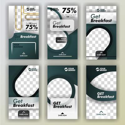 social media swipe stories set for background online promotion and online startup businesse. can be use for, landing page, website, mobile app, poster, flyer, coupon, gift card, smartphone ,web design