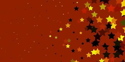 Light Red, Yellow vector layout with bright stars.