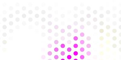 Light pink, yellow vector layout with circle shapes.