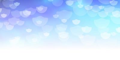 Dark BLUE vector background with circles.