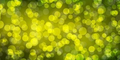 Light Green, Yellow vector layout with circles.