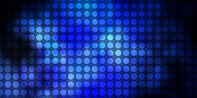 Dark BLUE vector background with circles.