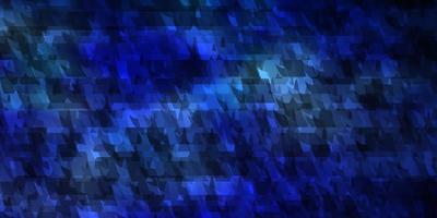 Dark BLUE vector background with lines, triangles.