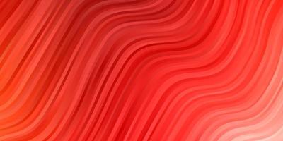 textura de vector rojo claro con curvas.