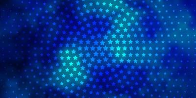 Light BLUE vector background with small and big stars.