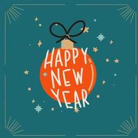 Happy New Year greetings card vector