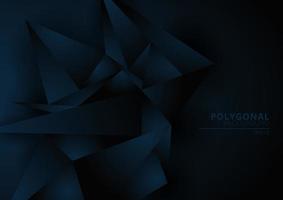 Abstract dark blue geometric polygonal form background vector