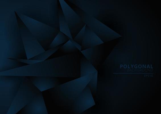 Abstract dark blue geometric polygonal form background