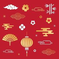 Chinese decorative background for new year greeting card vector