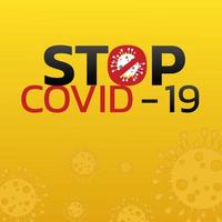 quedarse en casa. detener el virus covid19 del coronavirus. vector