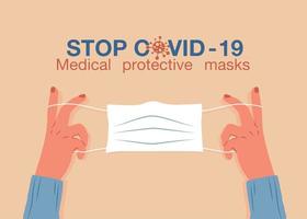 Protective medical mask against covid-19 disease