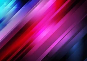 Abstract striped diagonal geometric lines pattern technology on colorful gradients background. vector